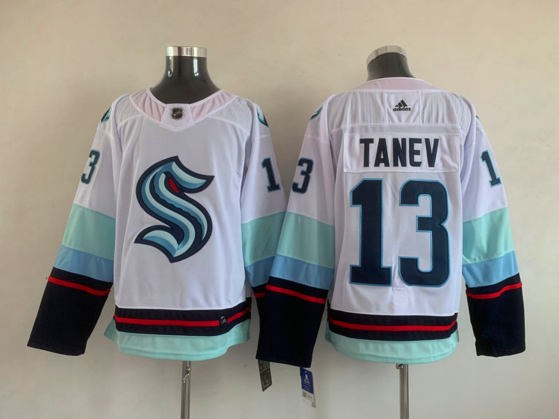 Men's Seattle Kraken Brandon Tanev #13 White Home Breakaway Jersey